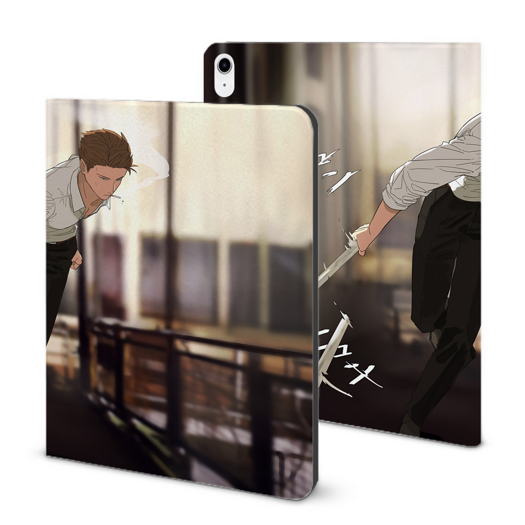 （画像用） 呪術廻戦 Jujutsu Kaisen IPad ケース ブック型 PUレザー TPU 耐衝撃 軽量 薄型 ペン収納なし 全面保護 IPad 各モデル対応